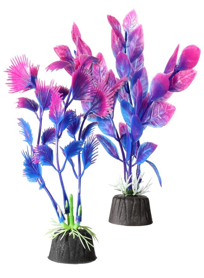 Eldraqth 2 Pcs Plastic Artificial Floating Aquarium Plants Small Aquarium Plant for Betta Fish Tank 4.5 Inch Fish Tank Decorations Aquatic Water Grass Plastic Artificial Plant Reptiles Plants - Image 1